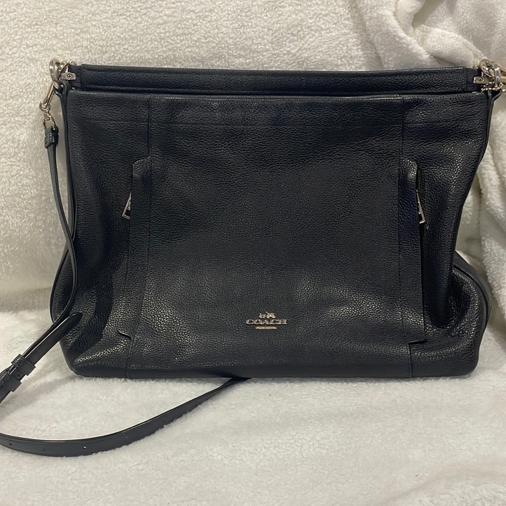 Black coach cross body bag